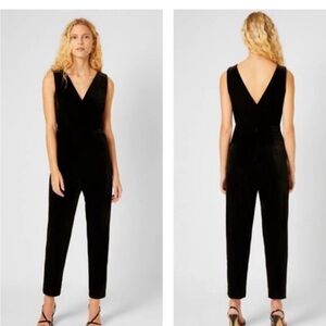 NWT French Connection Marie Stina Velvet V-Neck Jumpsuit Size 0